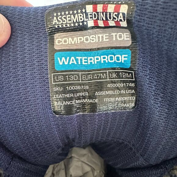 Ariat Men's Turbo 6" USA Assembled H2O Carbon Toe Work Boots 10036739 13D Brown - Picture 3 of 16